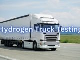 Hydrogen fuel cell tuck testing - Truck on road