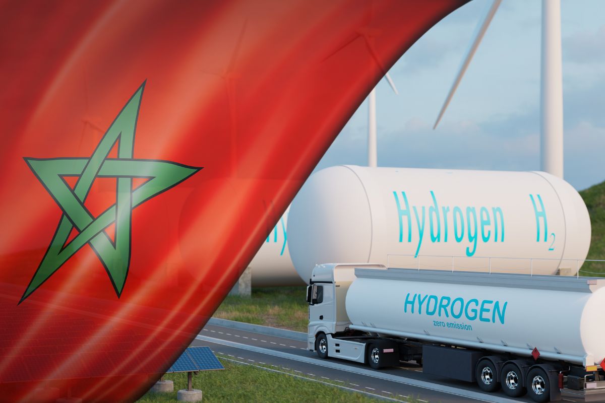 Green hydrogen - Morocco Flag - Hydrogen Storage and Transportation