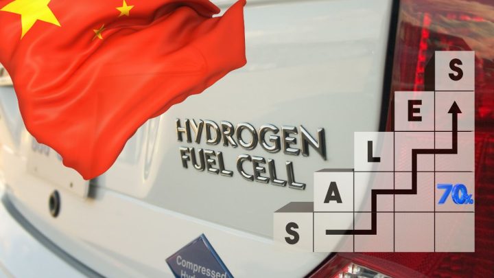 Sales of Chinese hydrogen fuel cars rose by over 70 percent last year
