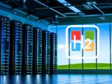 Hydrogen fuel cell - Concept image of H2 Powered Data Center