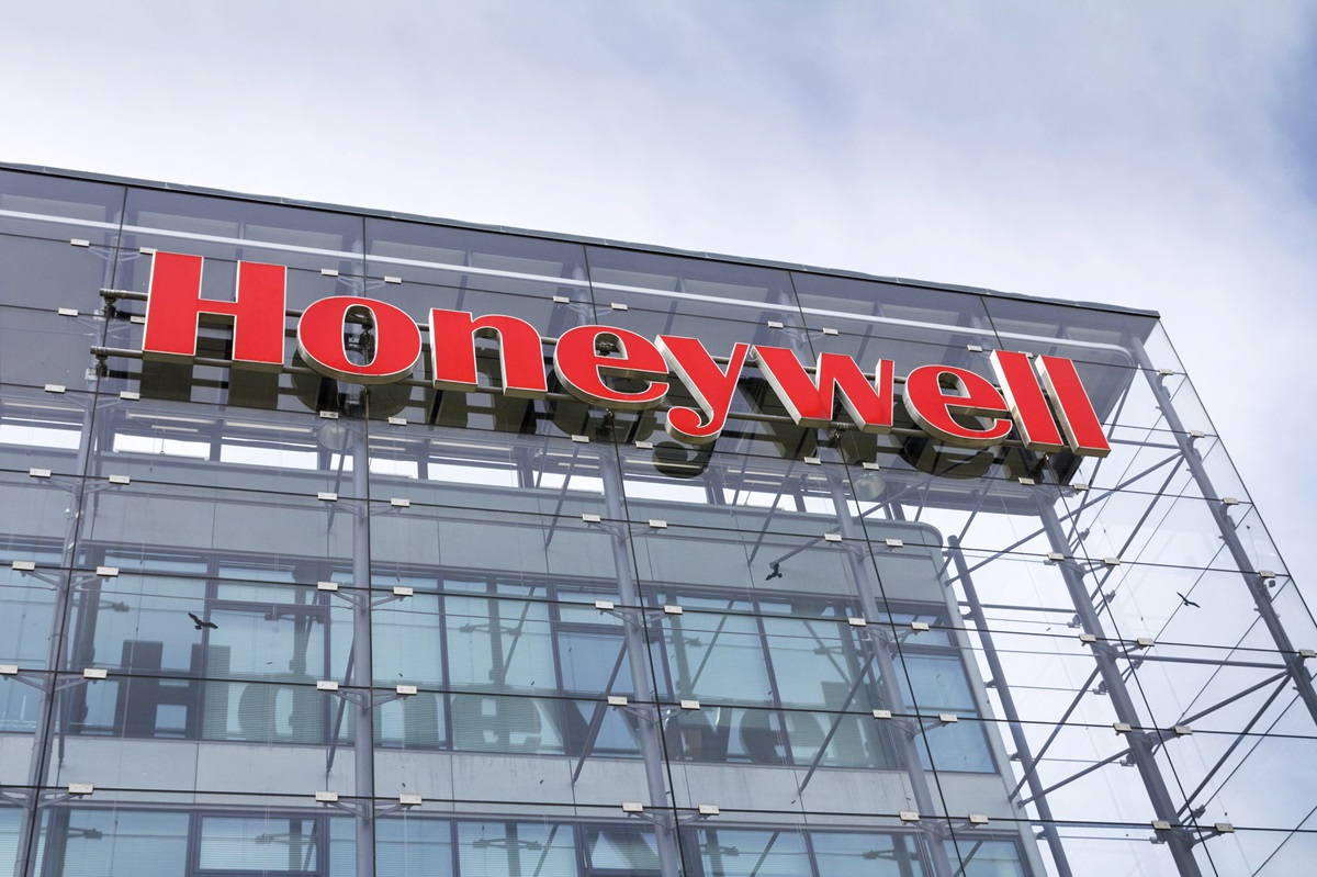 Liquid Organic Hydrogen -Image of Honeywell Logo on a building