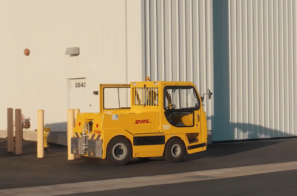 H2 Technology - Airport Ground Support Equipment (GSE) Charging Using Hydrogen Modules - DHL GSE - Image Source - Universal Hydrogen Co. YouTube