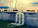 Hydrogen storage -Image of H2 tanks and pipes