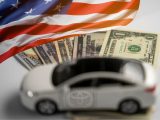 Hydrogen car - US Flag - Money