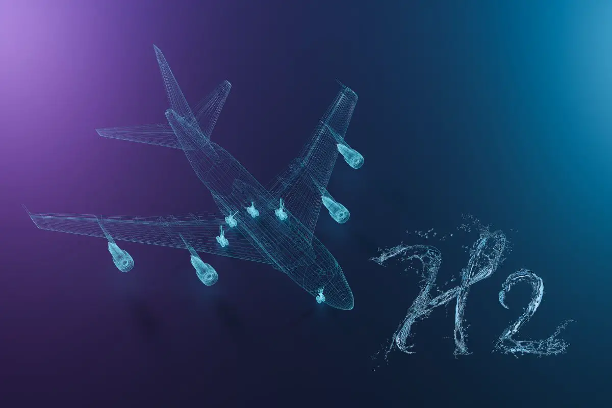 Liquid hydrogen - Digital Image of a plane