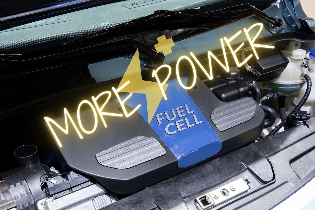 Concept image of Hydrogen fuel cell in car - More Power