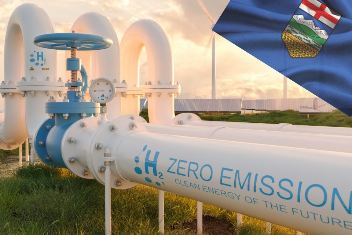 Hydrogen Economy - zero-emission pipeline - Alberta Flag