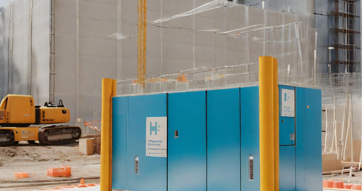 equipment running hydrogen fuel in construction 