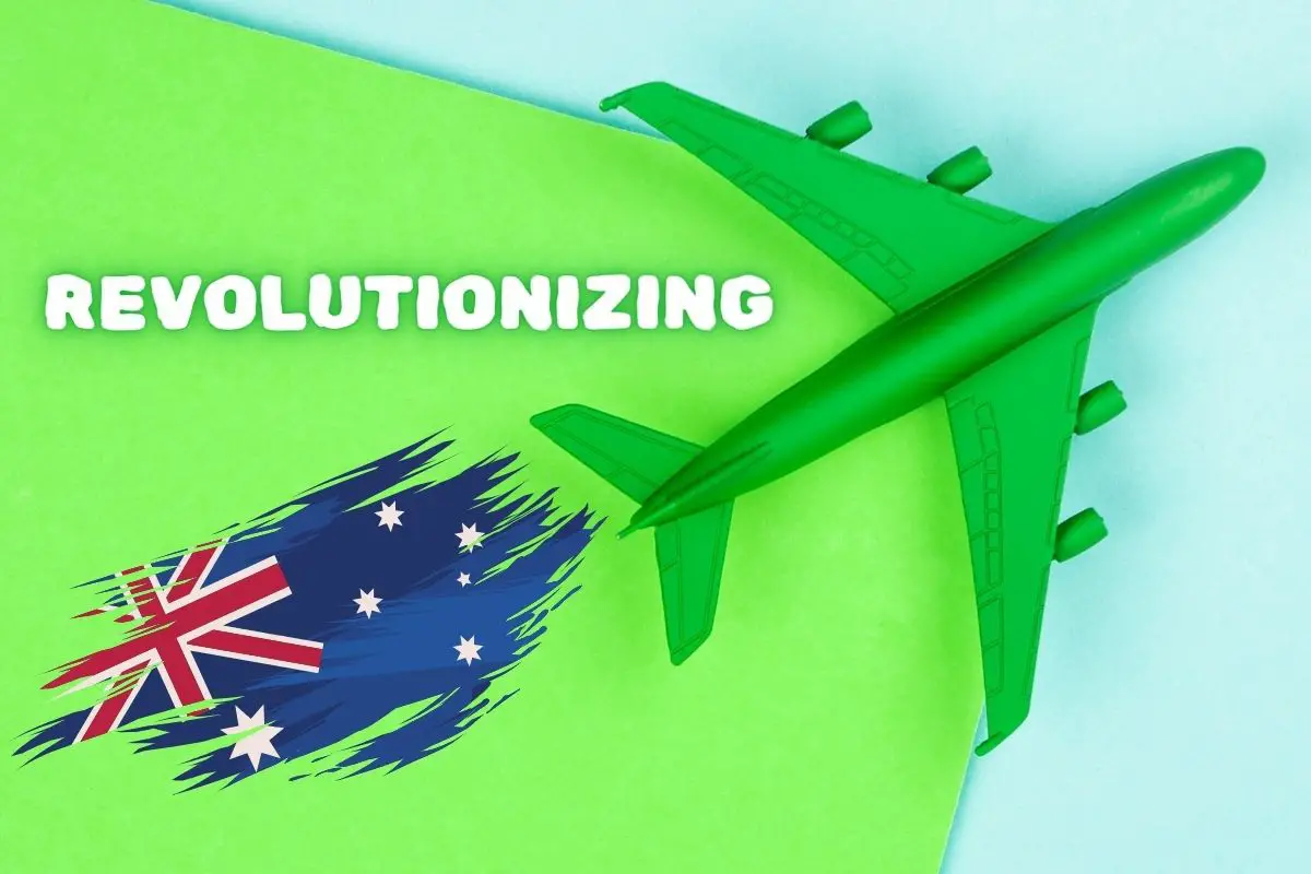 a toy airplane on a green surfaceVertiia - Revolutionizing Aviation - Australia Flag
