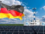 Green H2 - German Flag - Renewable Hydrogen Production Plant