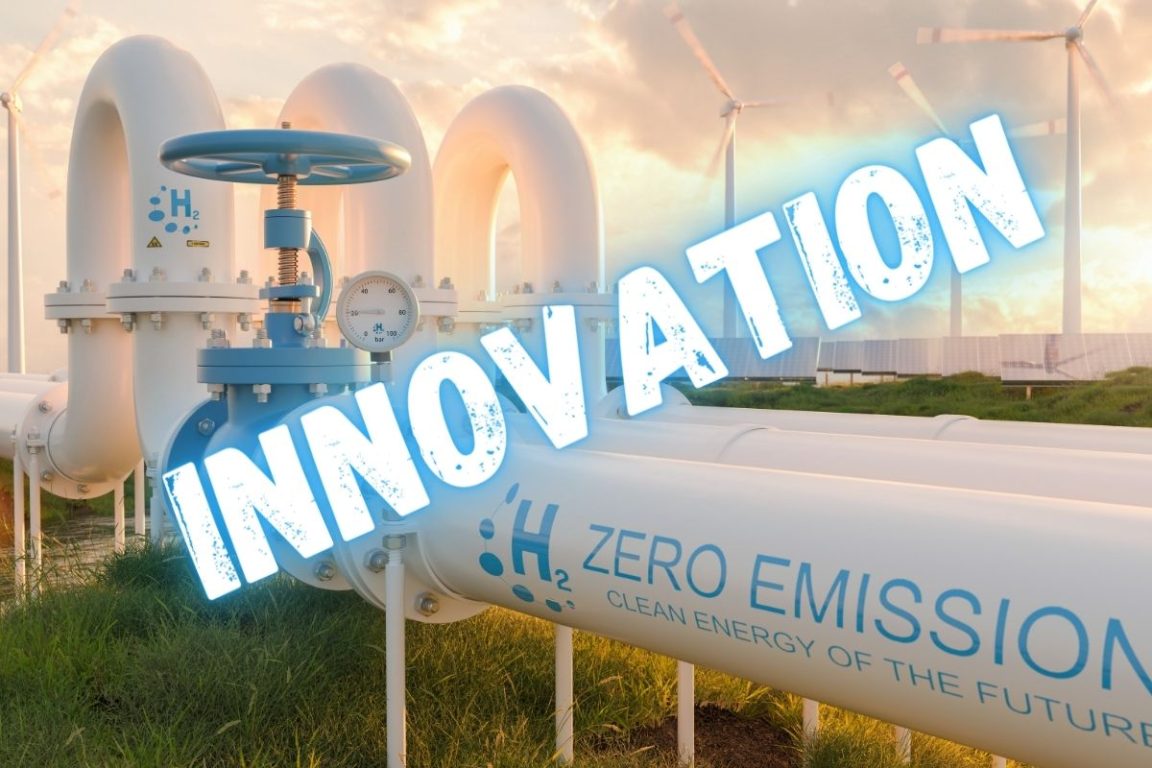 Hydrogen storage - H2 Pipes with word Innovation
