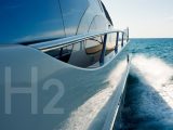 Project 821 - Concept image of an H2 yacht on water