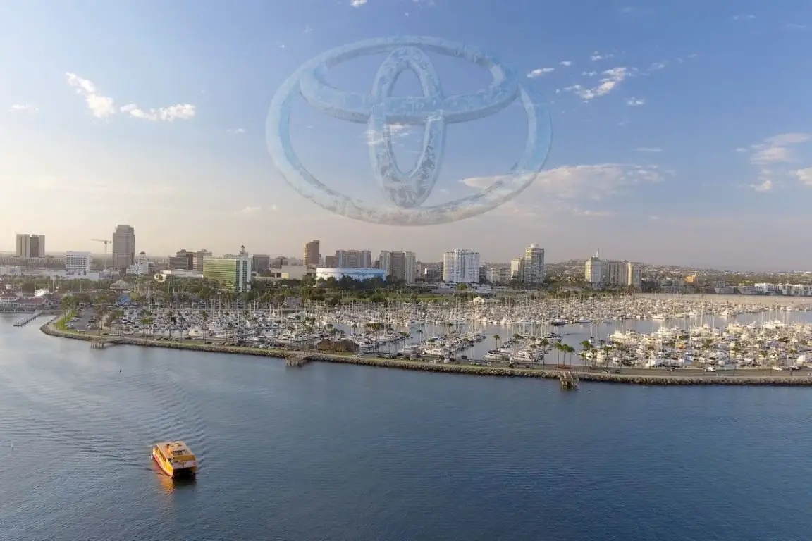 Renewable hydrogen - Aerial View of Port of Long Beach