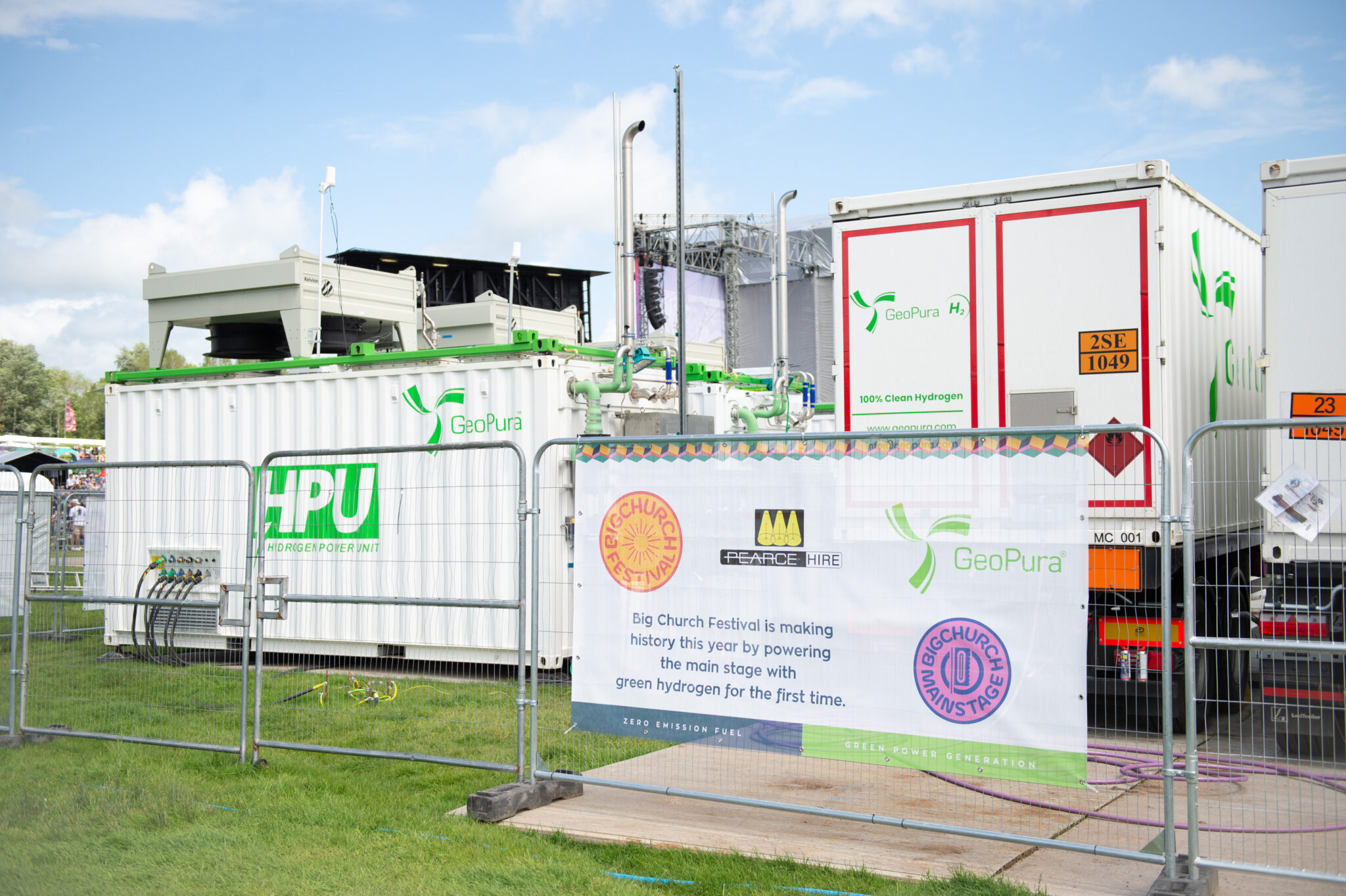 GeoPura Green Hydrogen-Generators-at-Big-Church-Festival