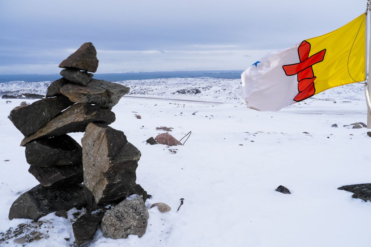 Wind Energy - Image of Iqaluit and Nunavut Flag