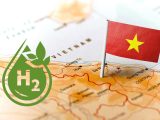 Green Hydrogen - Vietnam Flag and Map