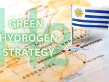 Green Hydrogen Strategy - Uruguay on map with flag