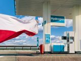 Hydrogen refueling station - Poland Flag