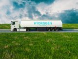 Hydrogen Fuel Cells - H2 Truck on Road