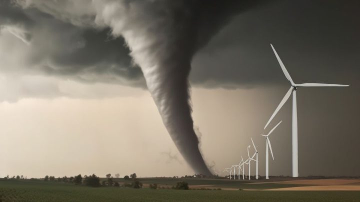 Is wind energy production threatened by increased tornado activity?