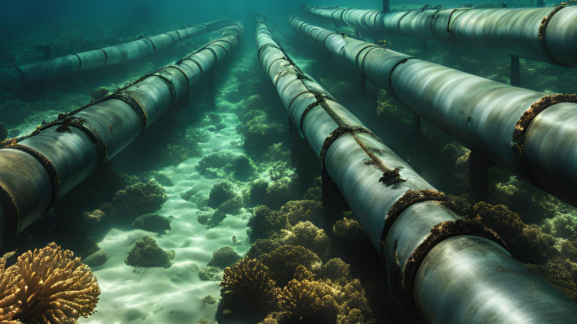 Hydrogen pipes in lakes