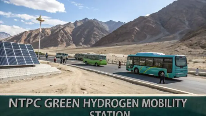Hydrogen Fuel Cells Take the High Road: NTPC Launches India’s First Commercial Hydrogen Bus Fleet in Ladakh