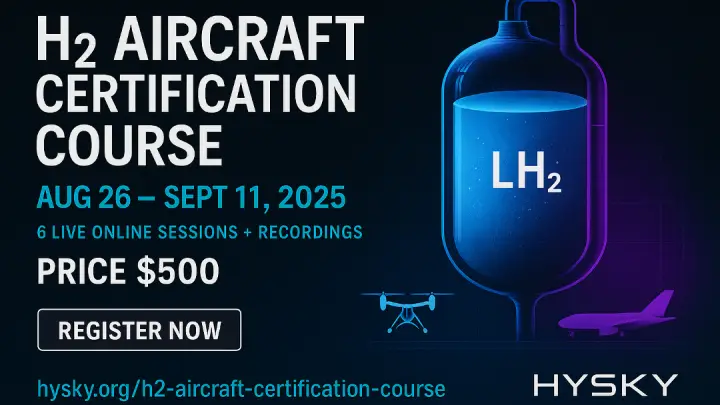 World’s First H2 Aircraft Certification Online Short Course Launches