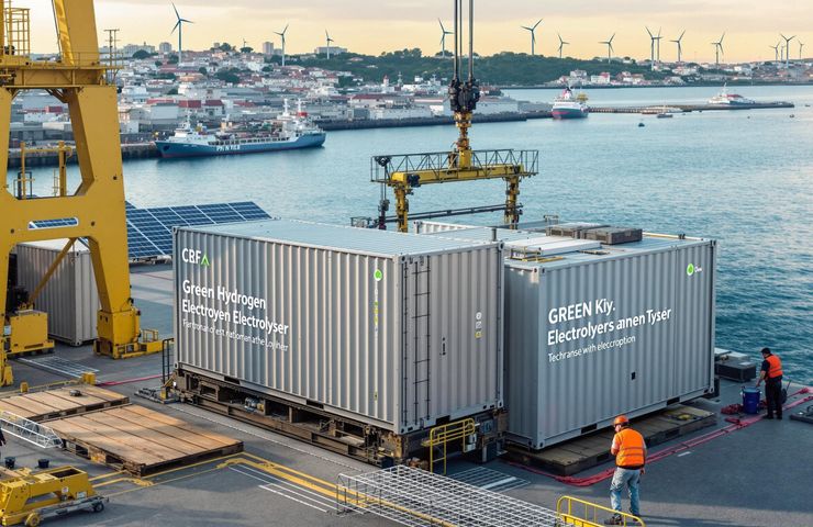 Trina Green Hydrogen shipped its first containerized electrolyser to Porto, Portugal, Trina Green Hydrogen shipped its first containerized electrolyser to Porto, Portugal,