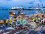 Singapore’s Jurong Port hosted the first field demo of a second-generation ammonia cracker integrated with a solid oxide fuel cell, showcasing ammonia’s potential as a maritime hydrogen carrier.