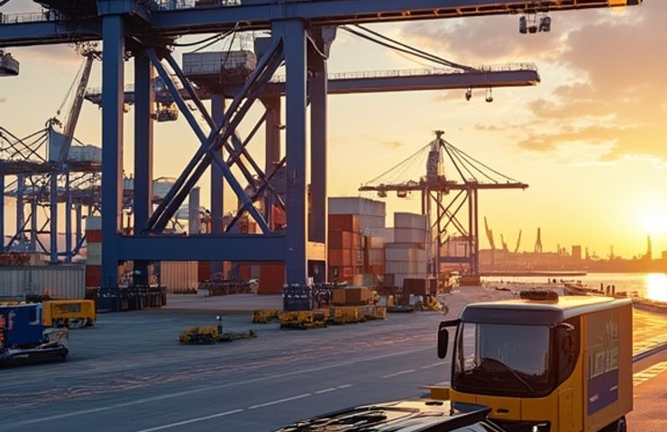 Hydrogen-Powered Straddle Carrier Revolutionizes Port Logistics in Hamburg