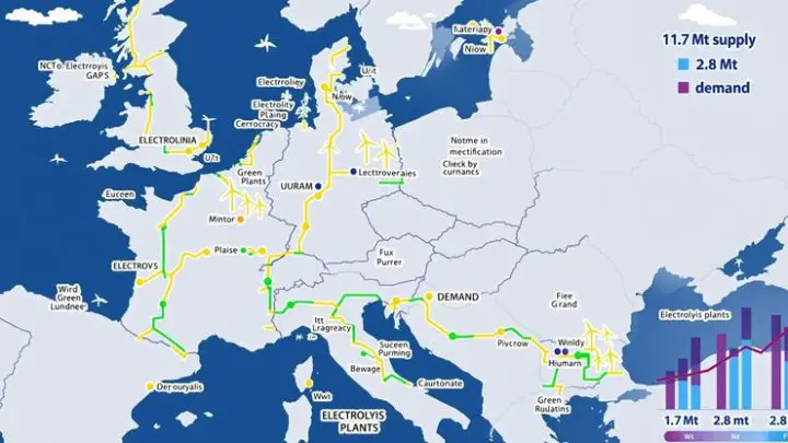 EU Green Hydrogen Production Faces 1.1Mt Shortfall by 2030