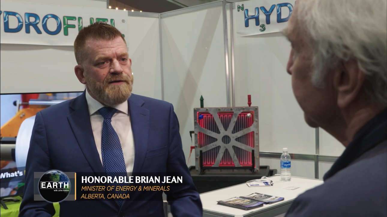 The Hon. Brian Jean, Alberta Minister of Energy and Mines and John Holden       