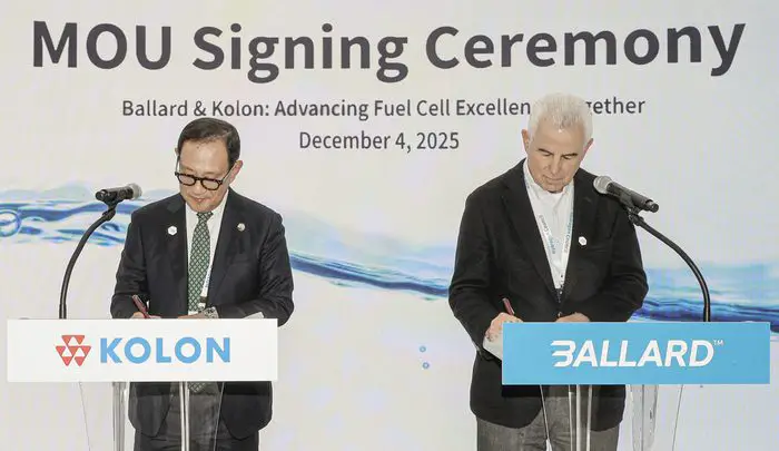 Kolon Industries and Ballard Power Systems Sign MOU on Hydrogen Fuel Cells Collaboration
