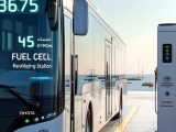 Yanbu, Saudi Arabia hosts a public hydrogen bus trial by Abdul Latif Jameel Motors and Toyota Motor Corporation, showcasing a fuel cell bus with 400+ km range and 3–5 minute refill times in support of Vision 2030’s clean energy goals.