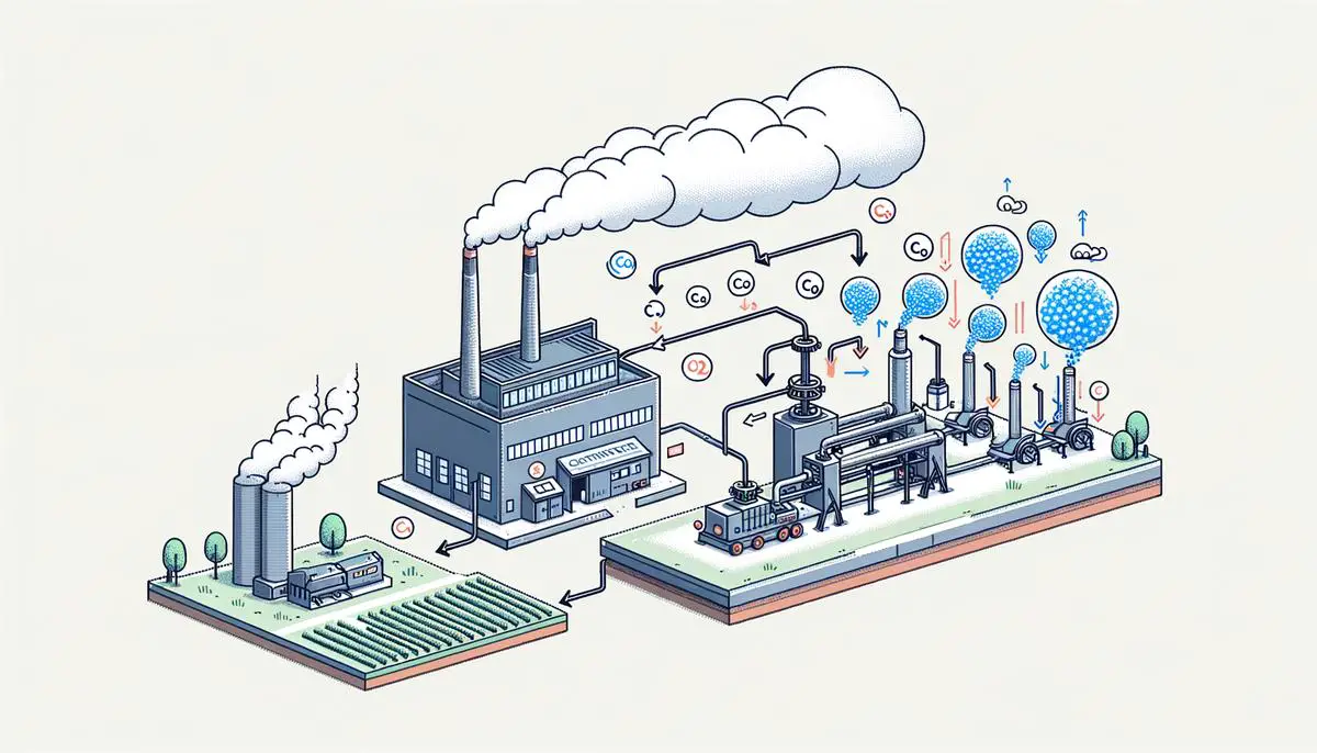 Illustration of Carbon Capture Technology process