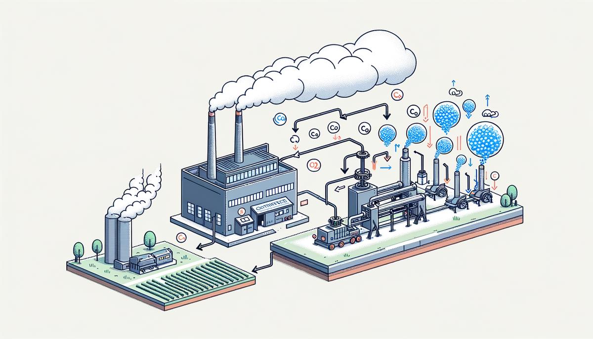 Illustration of Carbon Capture Technology process